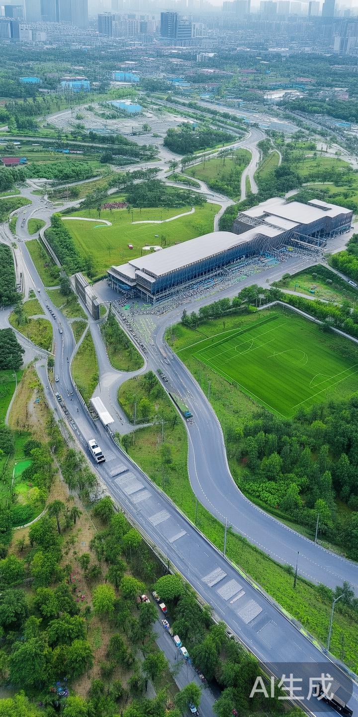江南地区不断发展，部分体育场馆位于郊区或近郊，如江